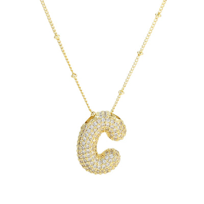 Savannah | Collar de Letra Burbuja con Diamantes Mijn winkel