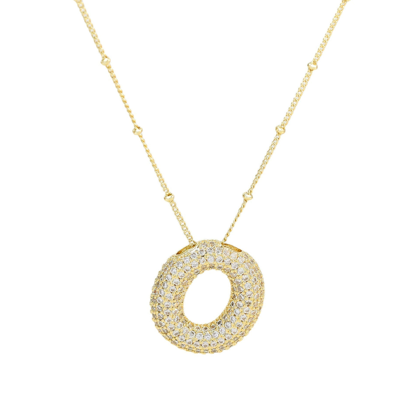 Savannah | Collar de Letra Burbuja con Diamantes Mijn winkel