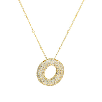 Savannah | Collar de Letra Burbuja con Diamantes Mijn winkel
