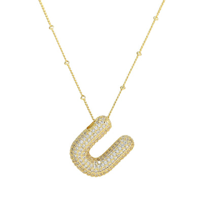 Savannah | Collar de Letra Burbuja con Diamantes Mijn winkel