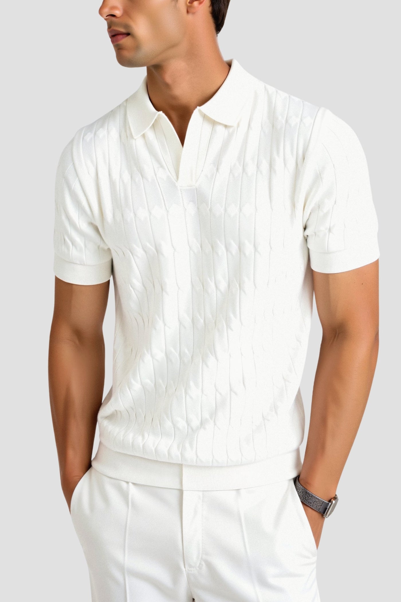 Víctor | Polo De Punto Cableado Premium