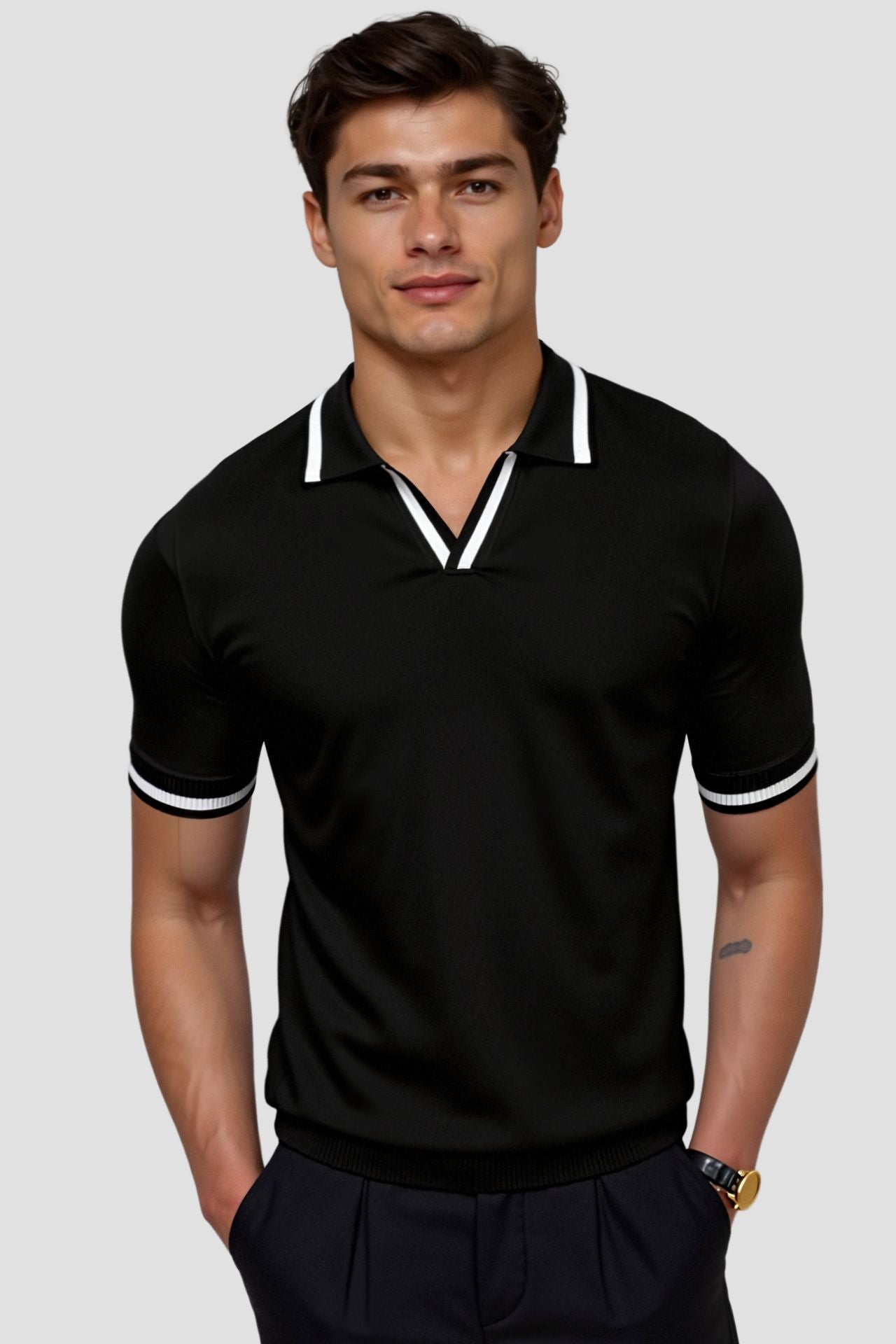Cristian | Polo Ajustado Slim En Contraste