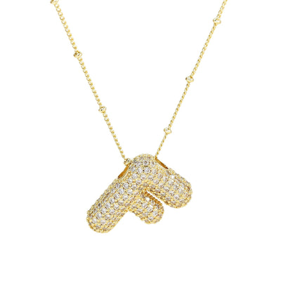 Savannah | Collar de Letra Burbuja con Diamantes Mijn winkel