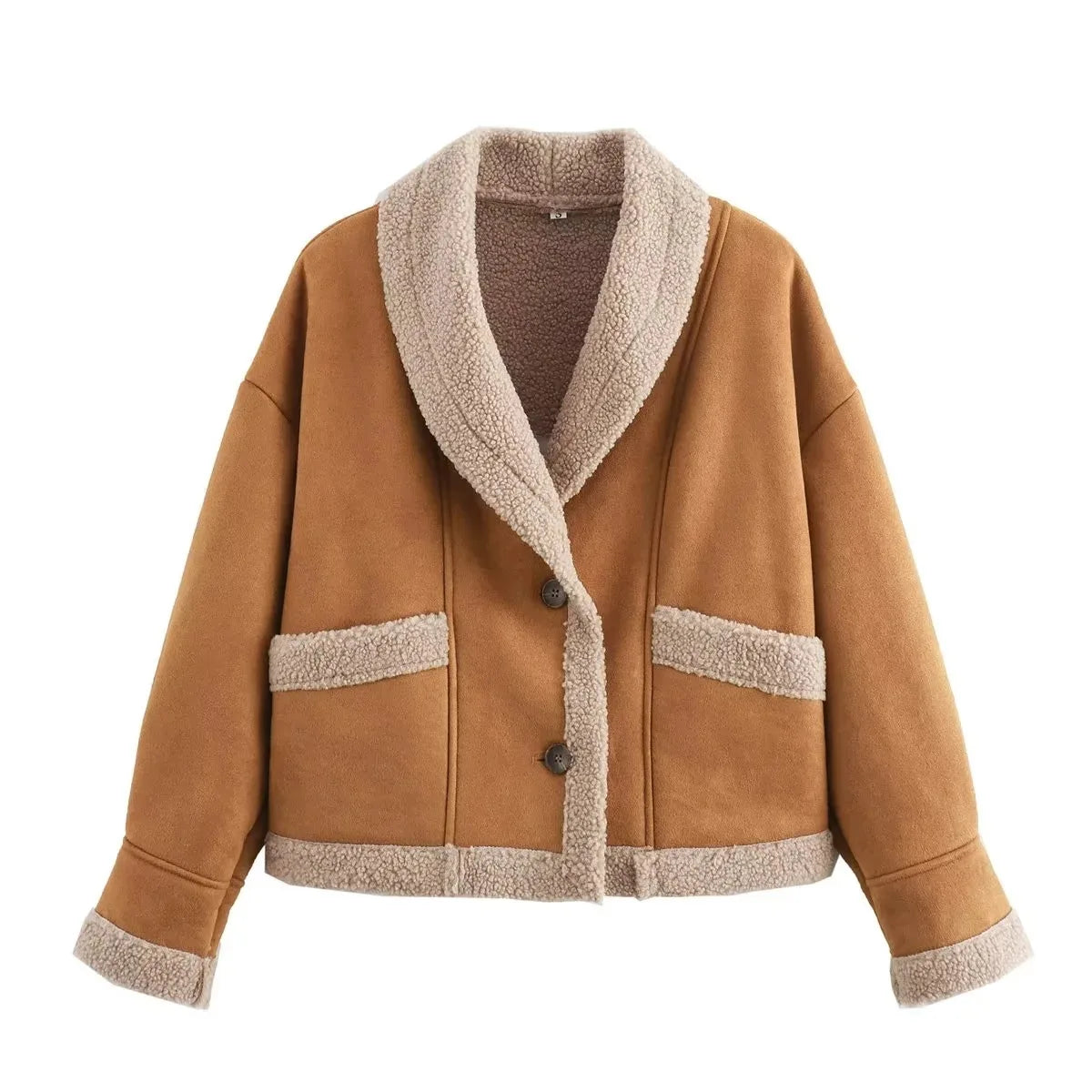 Gabriela | Chaqueta Gruba Ciepła | Marrón - Ideal Para Días Fríos