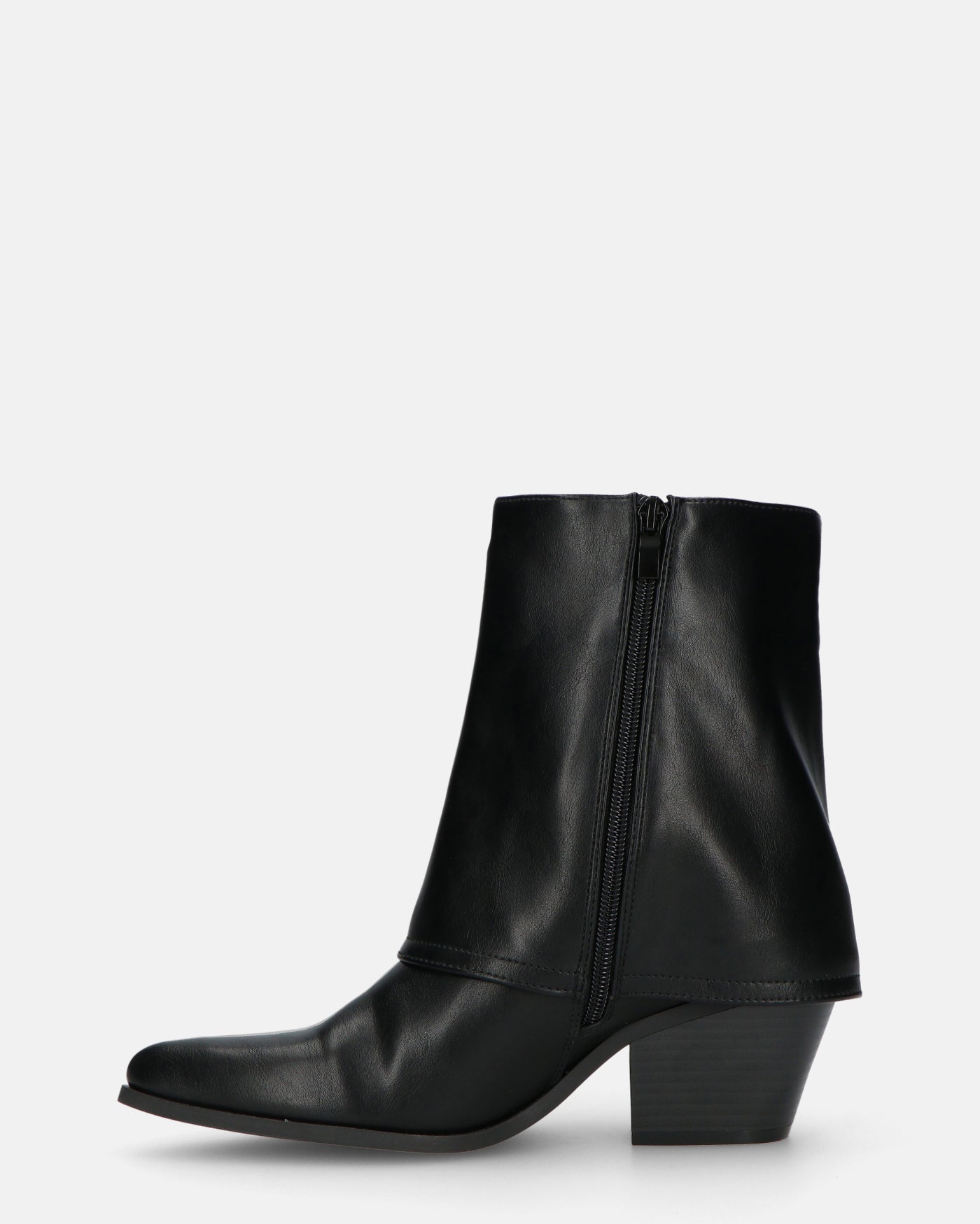 AINA | Botas Negras De Tobillo Con Plegado