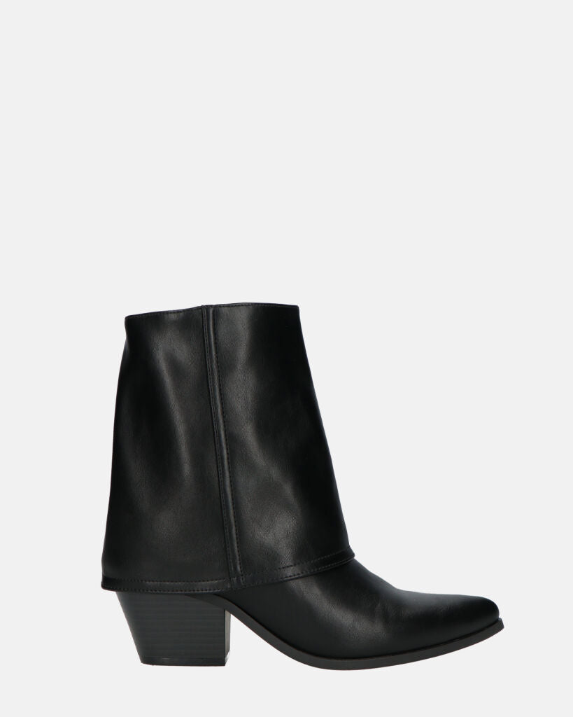 AINA | Botas Negras De Tobillo Con Plegado