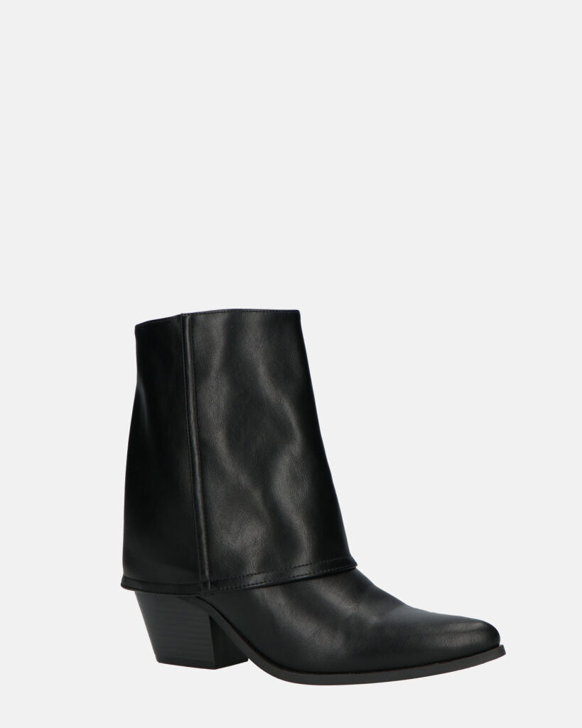 AINA | Botas Negras De Tobillo Con Plegado