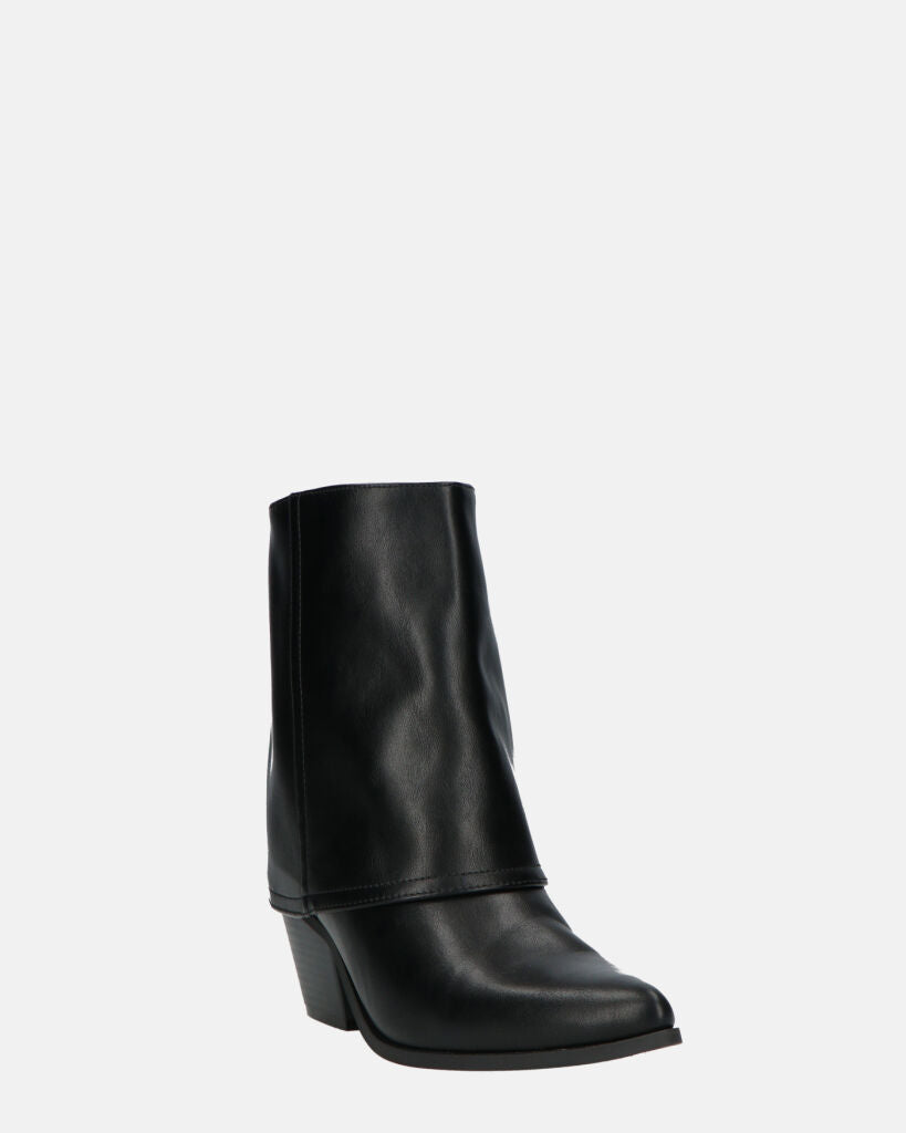 AINA | Botas Negras De Tobillo Con Plegado