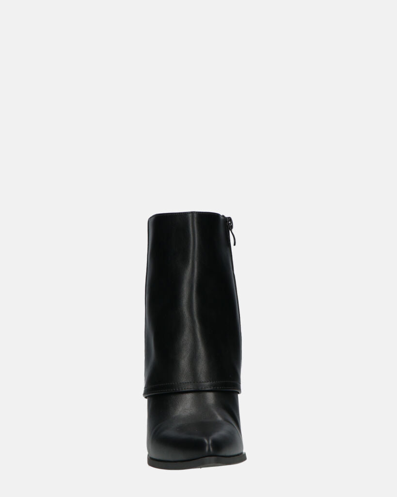 AINA | Botas Negras De Tobillo Con Plegado