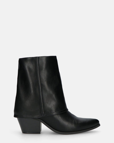 AINA | Botas Negras De Tobillo Con Plegado