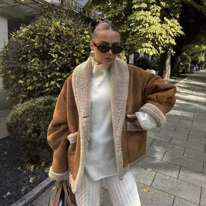Gabriela | Chaqueta Gruba Ciepła | Marrón - Ideal Para Días Fríos