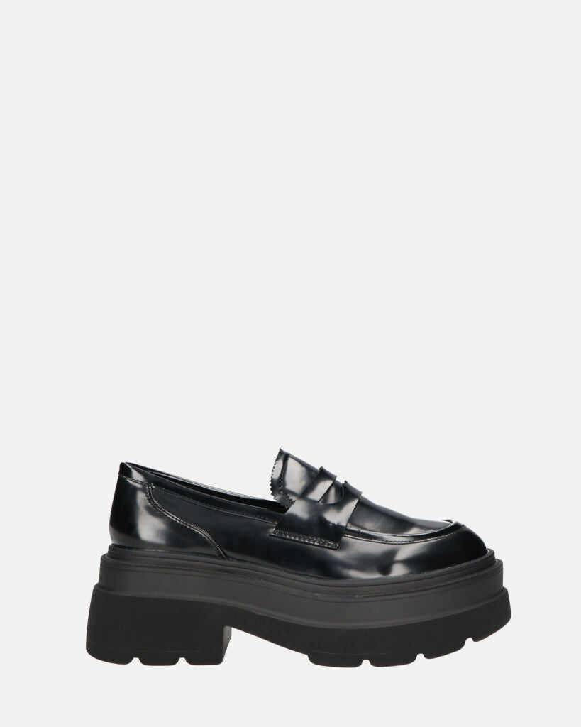 BICE | Mocasines Negros De Plataforma