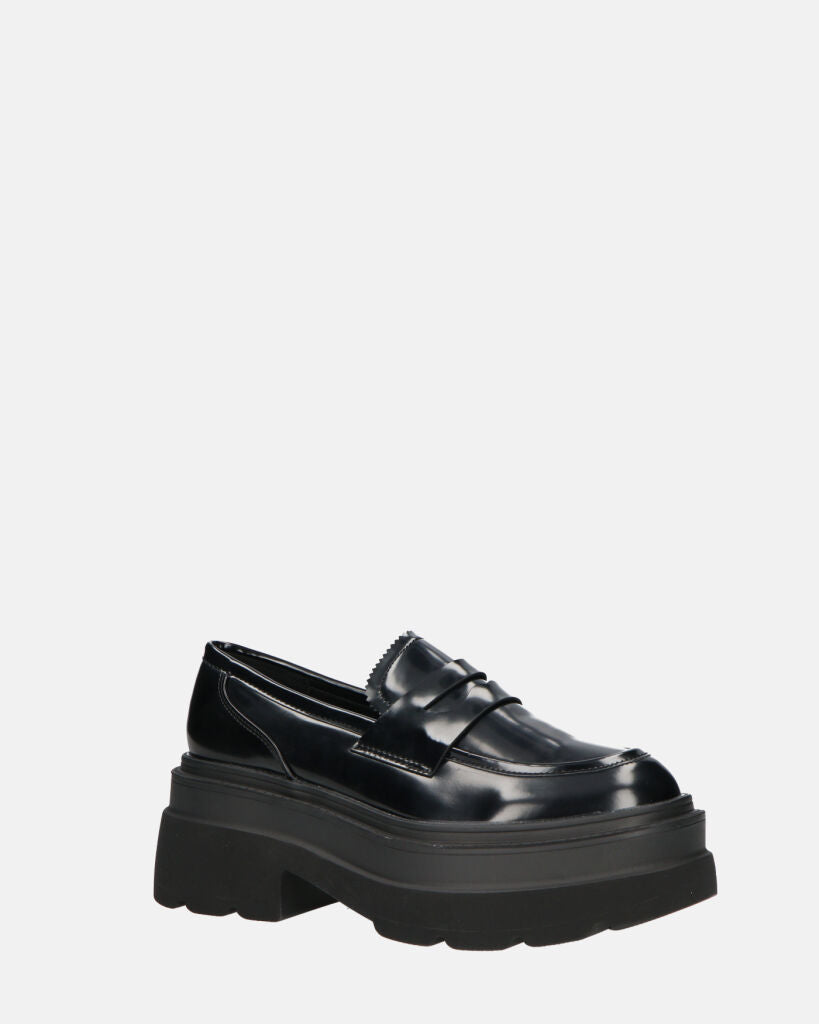 BICE | Mocasines Negros De Plataforma