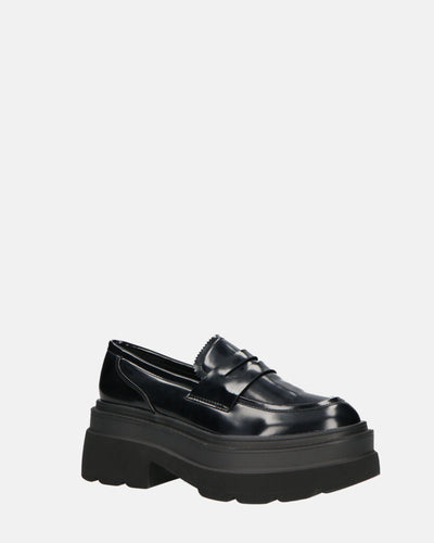 BICE | Mocasines Negros De Plataforma