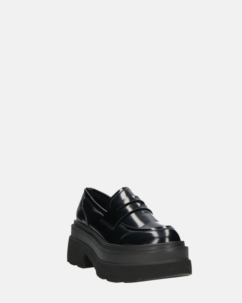 BICE | Mocasines Negros De Plataforma