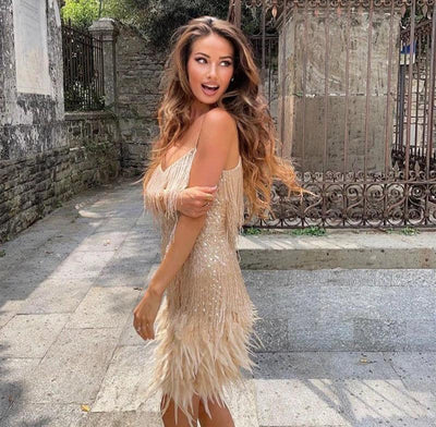 Alba | Avenelle Vestido Con Plumas Karol Firenze