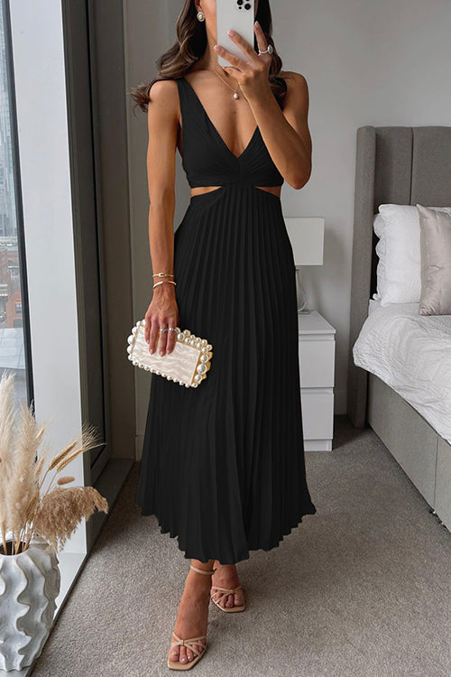 Elsa | Elegante Vestido Maxi Plisado Karol Firenze