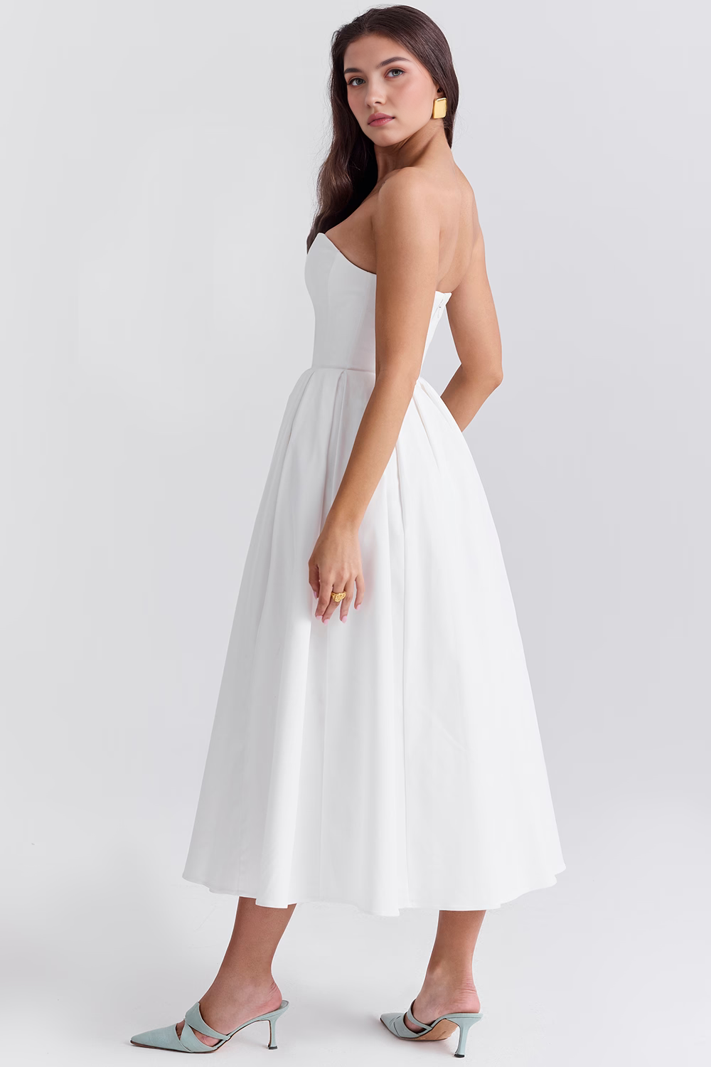 Nicole | Vestido Bustier Celeste