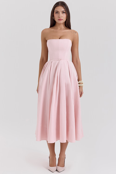 Nicole | Vestido Bustier Celeste