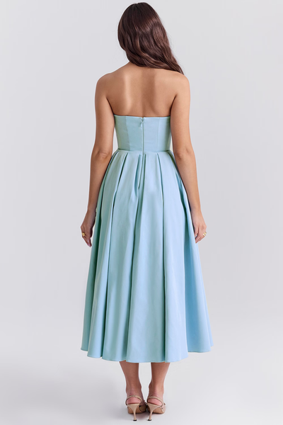 Nicole | Vestido Bustier Celeste