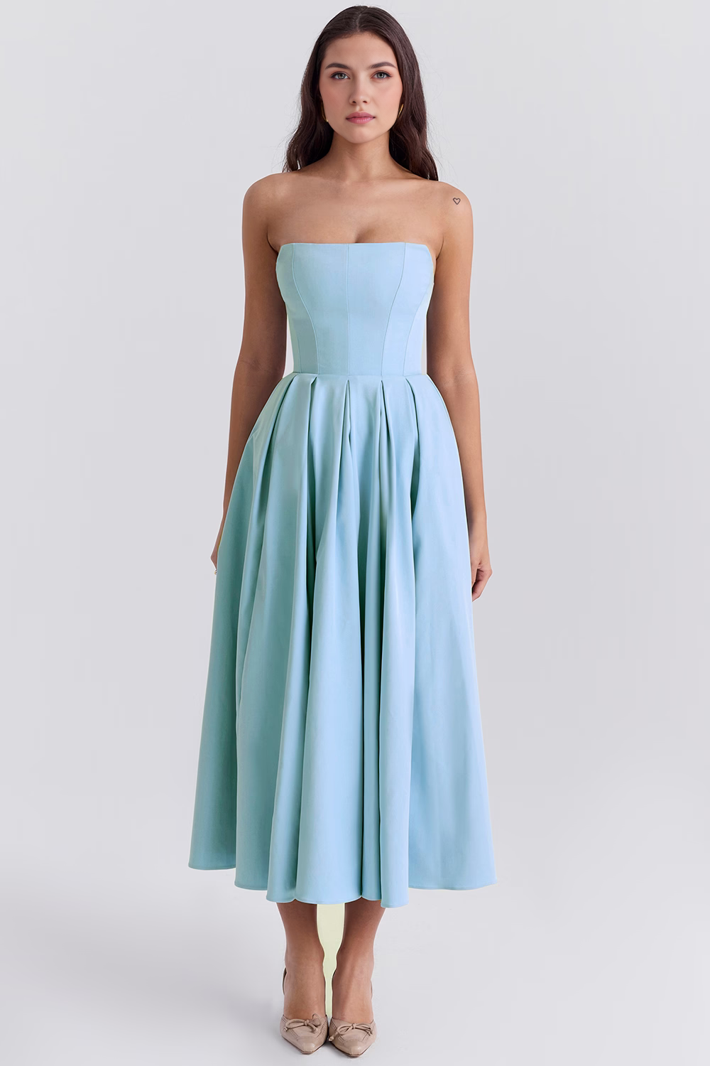 Nicole | Vestido Bustier Celeste