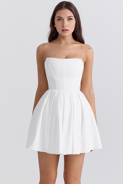 Patricia | Vestido Corto Celeste