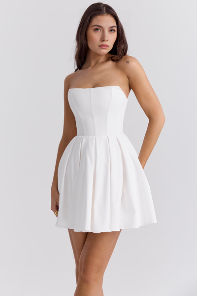 Patricia | Vestido Corto Celeste