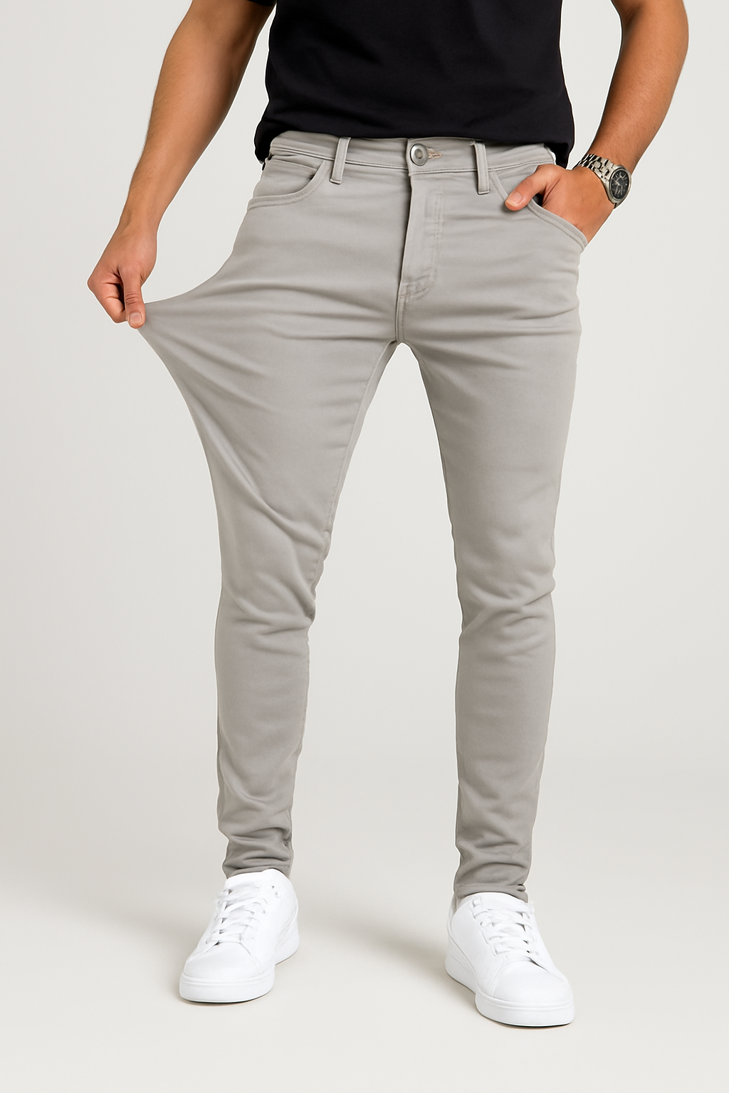 Thomas | Pantalones Casual Ajustados Sólidos
