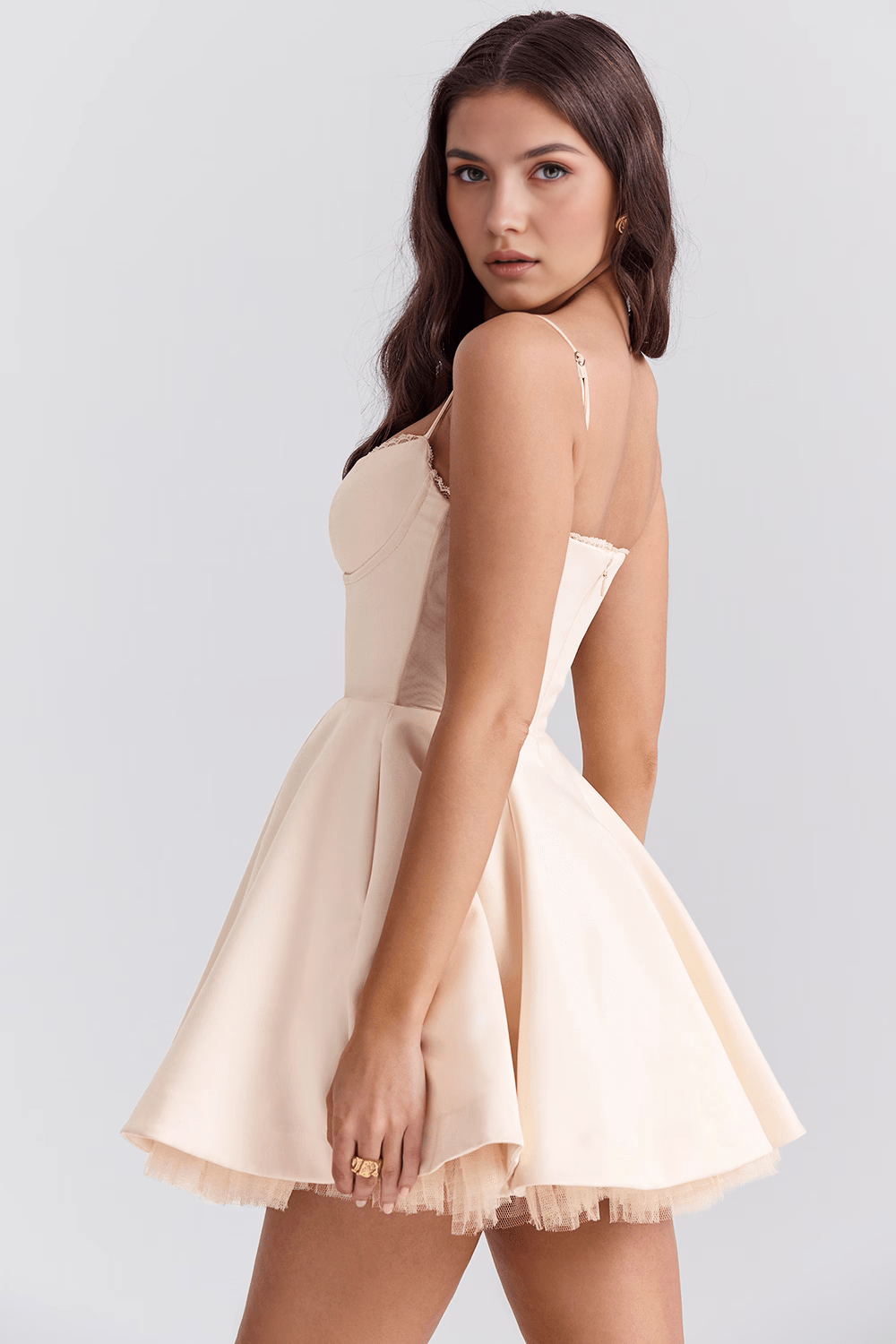 Irene | Vestido Corto Cloe - Doble Capa