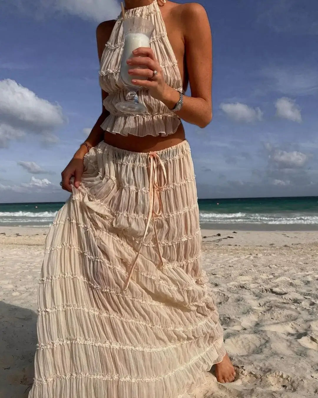 Solerina | Conjunto Boho Con Volantes Karol Firenze