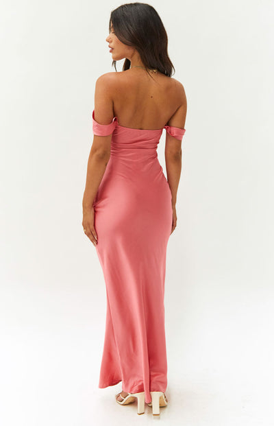 Rosalia | Vestido Satén Off-Shoulder Karol Firenze