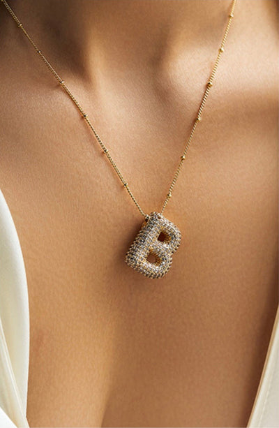 Savannah | Collar de Letra Burbuja con Diamantes Mijn winkel