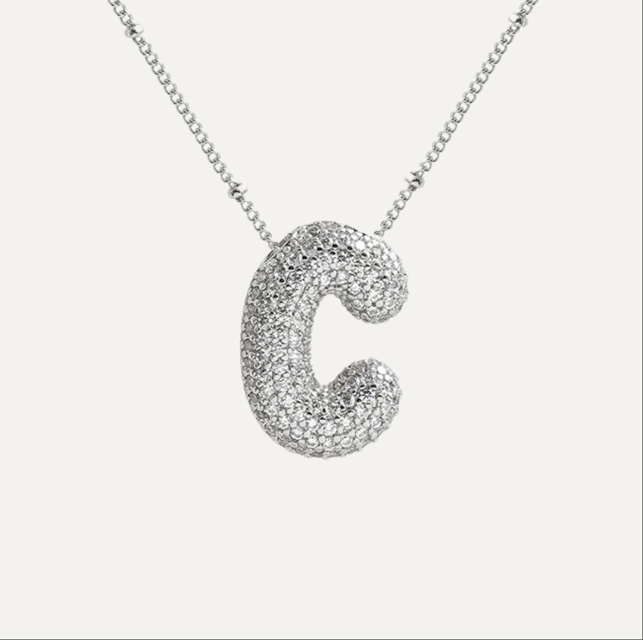 Savannah | Collar de Letra Burbuja con Diamantes Mijn winkel
