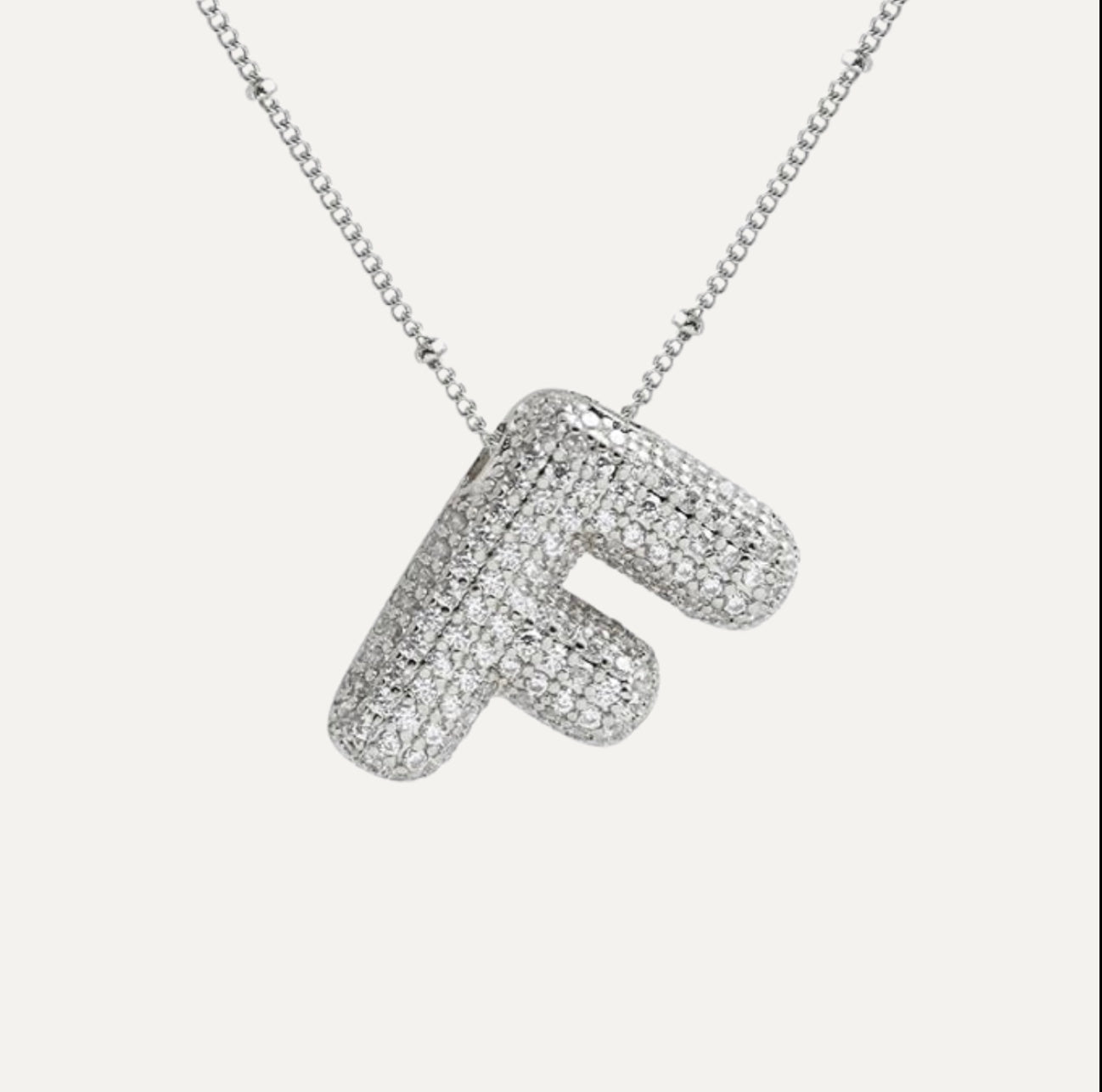 Savannah | Collar de Letra Burbuja con Diamantes Mijn winkel
