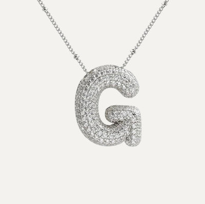 Savannah | Collar de Letra Burbuja con Diamantes Mijn winkel