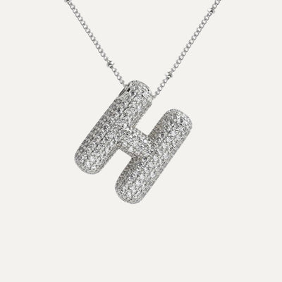 Savannah | Collar de Letra Burbuja con Diamantes Mijn winkel