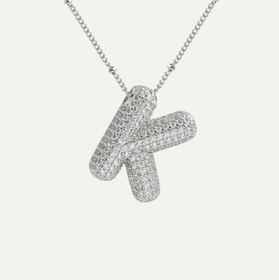 Savannah | Collar de Letra Burbuja con Diamantes Mijn winkel