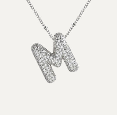 Savannah | Collar de Letra Burbuja con Diamantes Mijn winkel