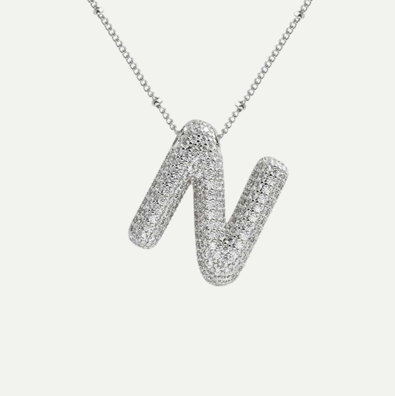 Savannah | Collar de Letra Burbuja con Diamantes Mijn winkel