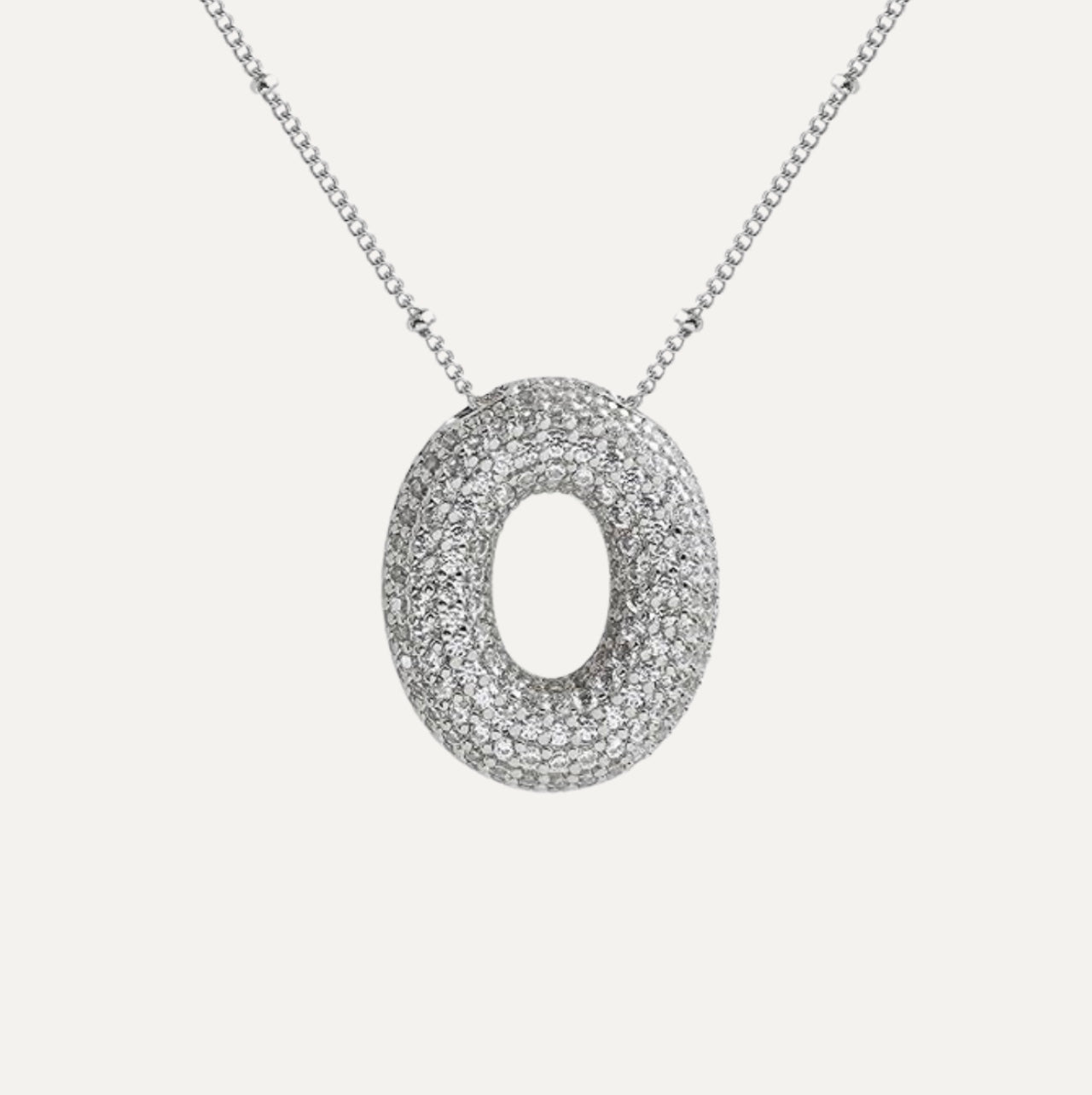 Savannah | Collar de Letra Burbuja con Diamantes Mijn winkel