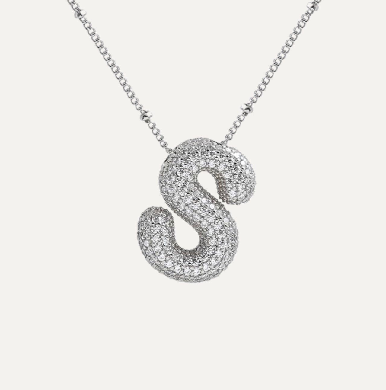 Savannah | Collar de Letra Burbuja con Diamantes Mijn winkel