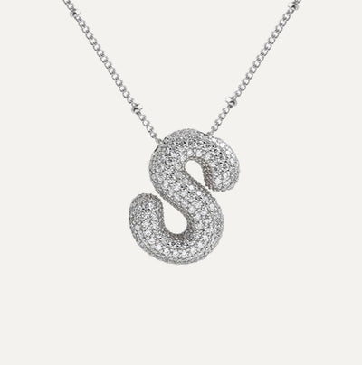 Savannah | Collar de Letra Burbuja con Diamantes Mijn winkel