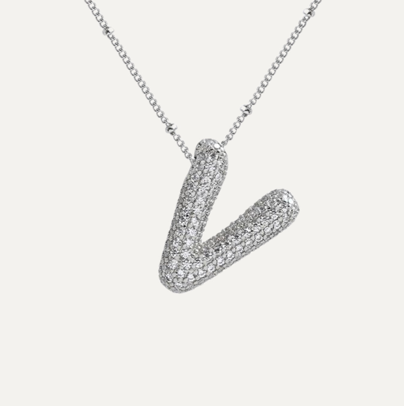 Savannah | Collar de Letra Burbuja con Diamantes Mijn winkel