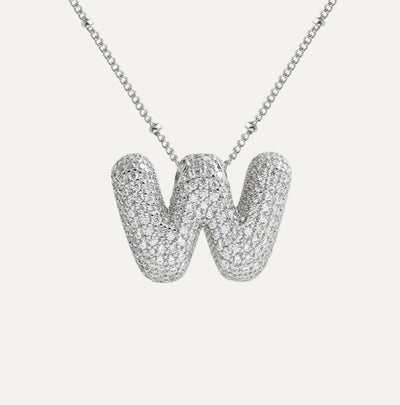 Savannah | Collar de Letra Burbuja con Diamantes Mijn winkel