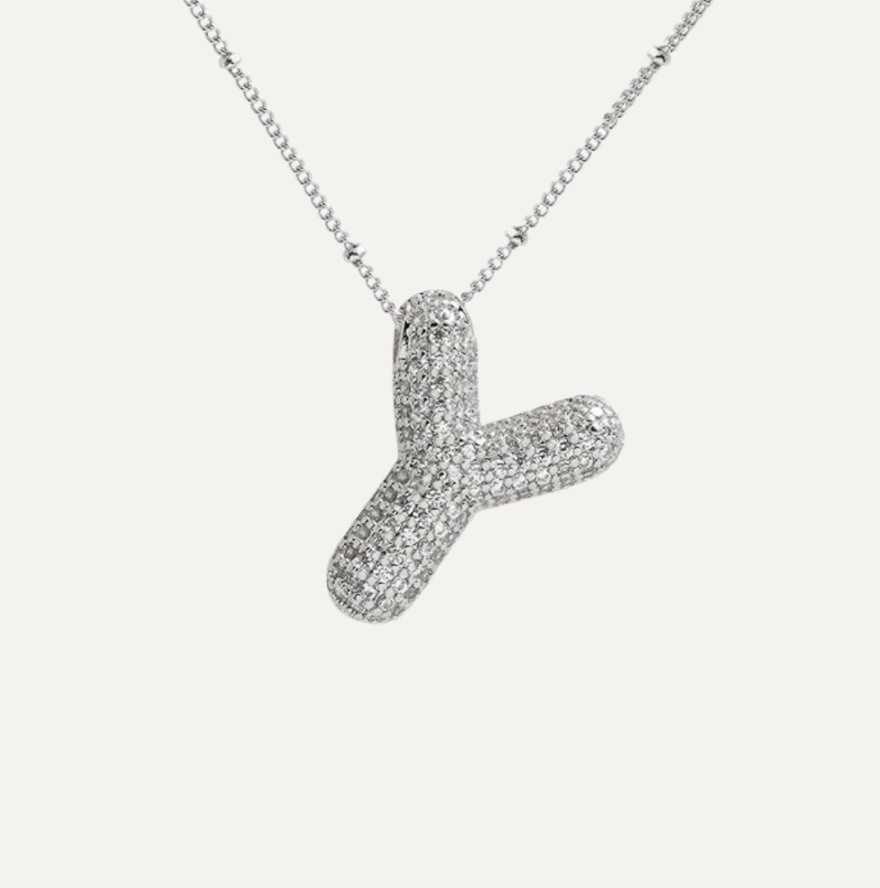 Savannah | Collar de Letra Burbuja con Diamantes Mijn winkel