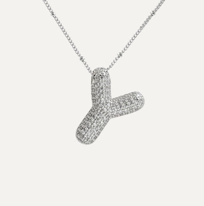 Savannah | Collar de Letra Burbuja con Diamantes Mijn winkel