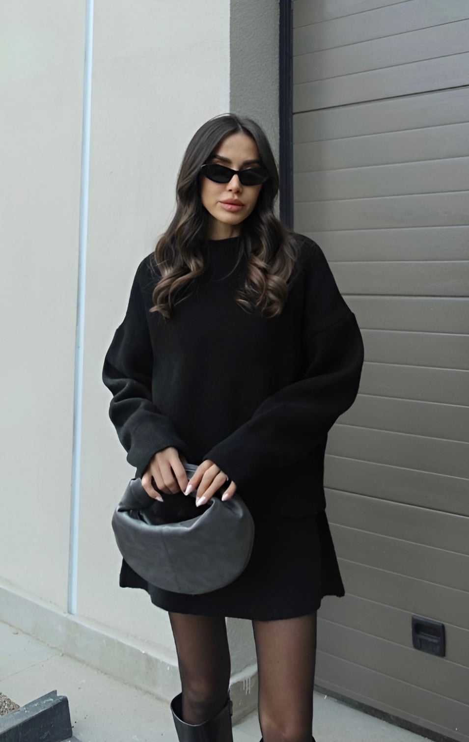 Marie™ Conjunto de Punto – suéter & falda
