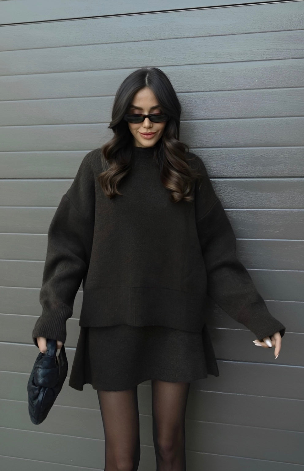 Marie™ Conjunto de Punto – suéter & falda