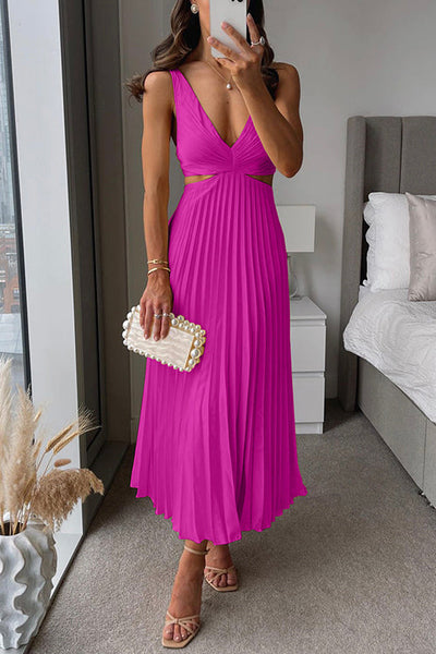 Elsa | Elegante Vestido Maxi Plisado Karol Firenze