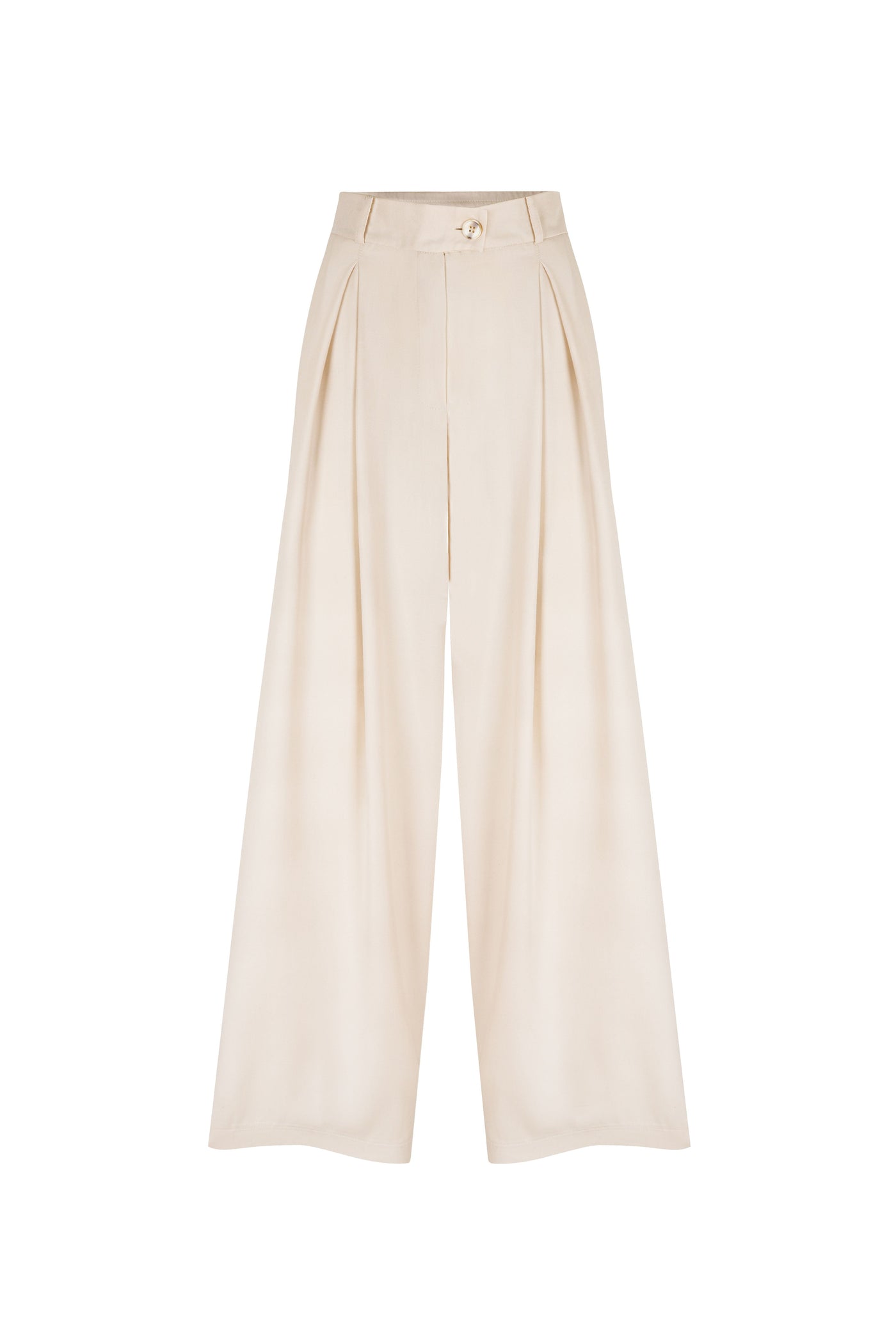 Pantalones de tencel Ibell crema